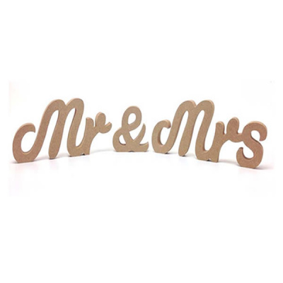 Mr & Mrs Freestanding Script Words
