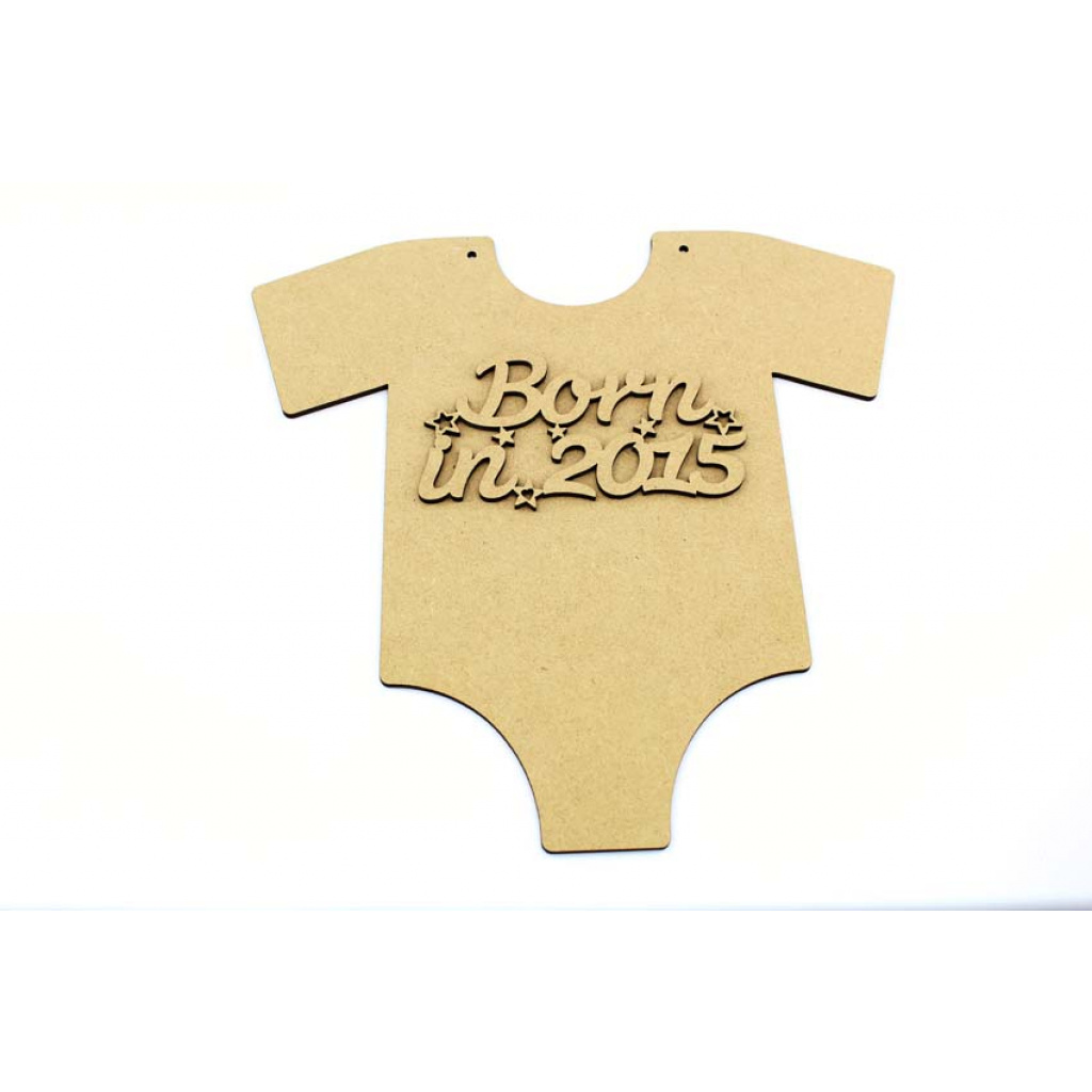 New Baby Vest Plaque MDF