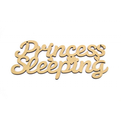 Princess Sleeping mdf sign