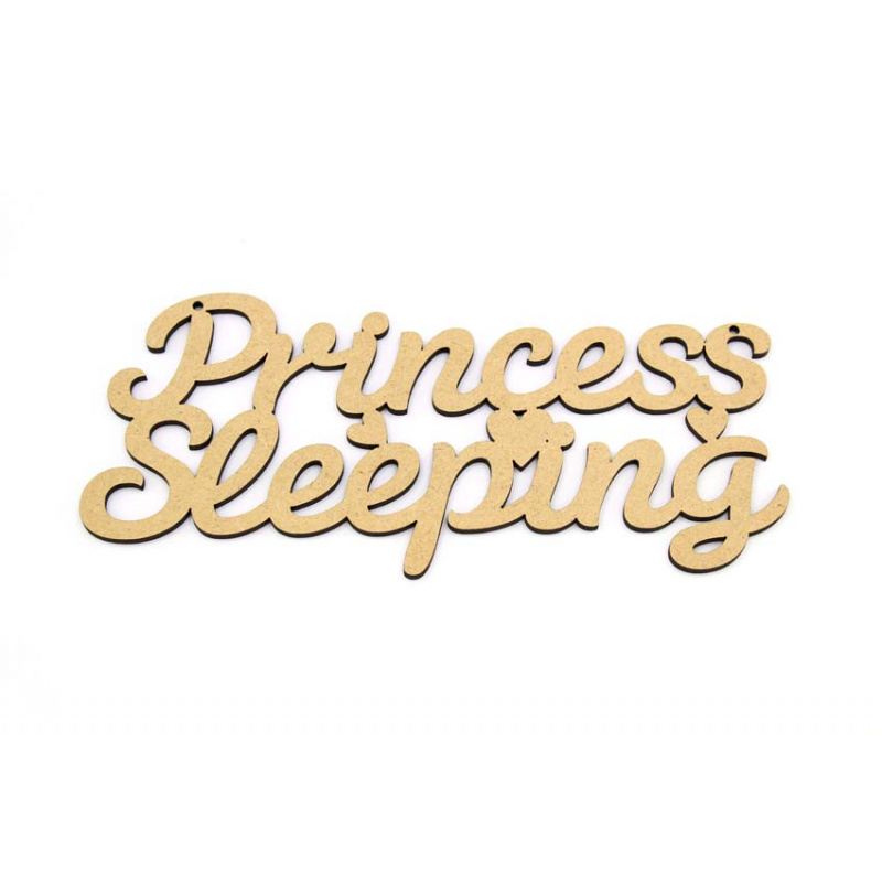 Princess Sleeping mdf sign