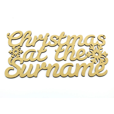 Personalised Christmas Plaque Christmas at the Surname