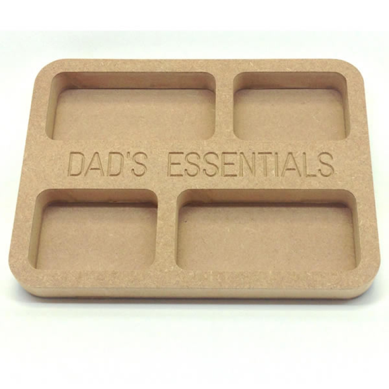 Dad's Essentials Tray 20cm MDF