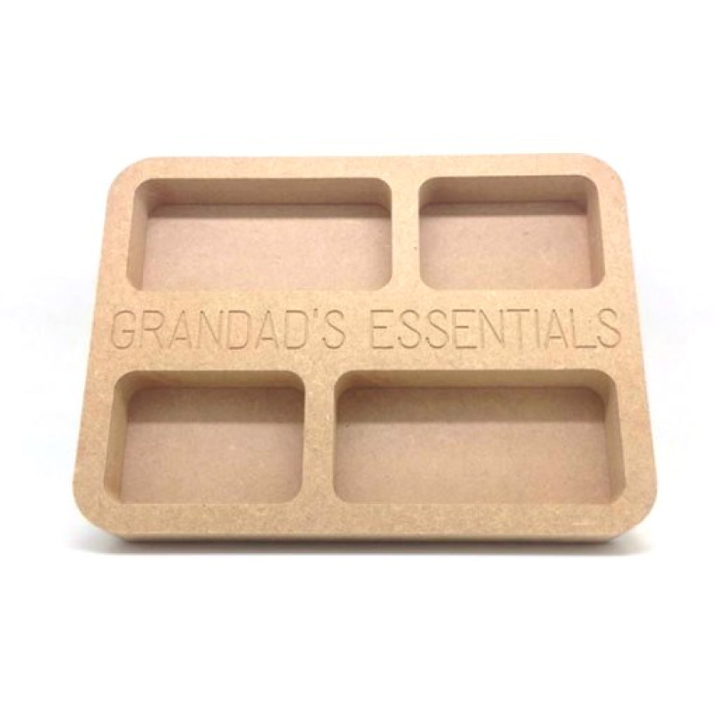 Grandads Essentials Tray 20cm MDF Gift