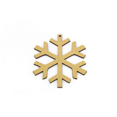 Snowflake Hanging Decoration Tag mdf