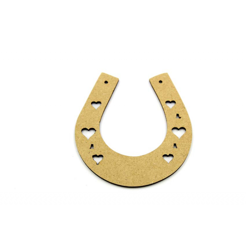 MDF Horseshoe with heart detail
