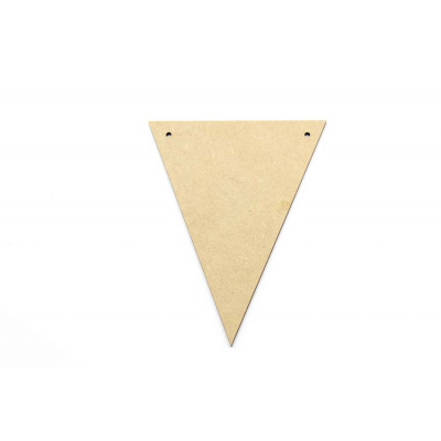Plain MDF Triangular Bunting 15cm