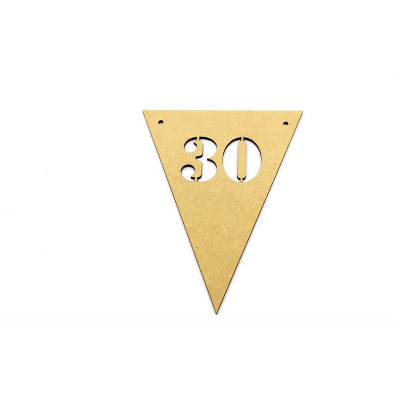 Triangular MDF Bunting - 30