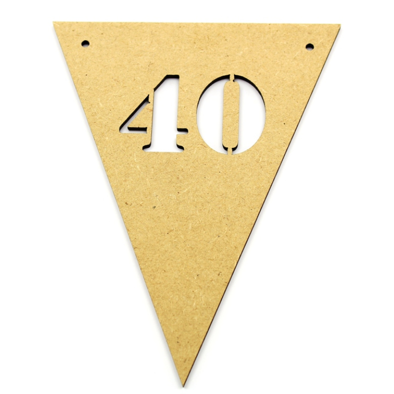 Triangular MDF Bunting - 40
