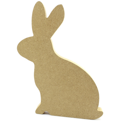 Bunny Rabbit Sitting 15cm Freestanding MDF