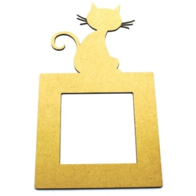 Cat Light Switch Surround - 4mm MDF - Laser Cut