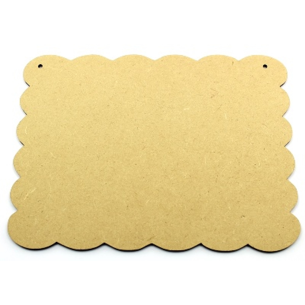 Pretty Wavy Plaque - 25cm x 15cm 4mm MDF