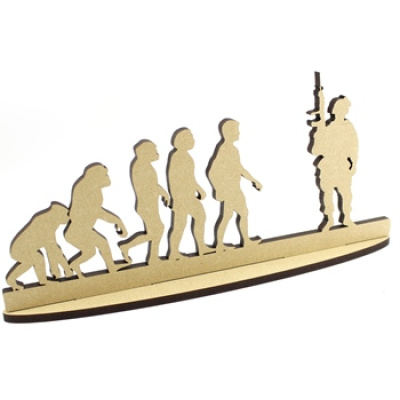 Evolution of Man - Soldier/Military 6mm MDF Plaque