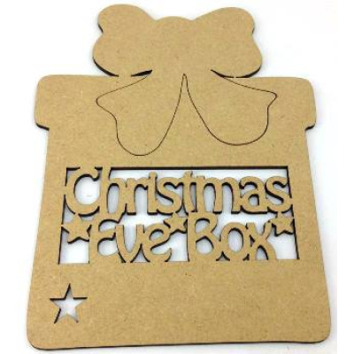 Christmas Eve Box Topper - Gift Shaped Plaque - MDF