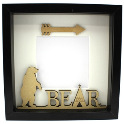 Standing Bear Plaque - Frame Filler Papa, Mama, Baby Bear