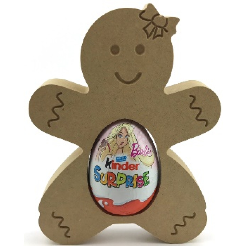 Kinder Egg Holder - Gingerbread Girl Freestanding MDF