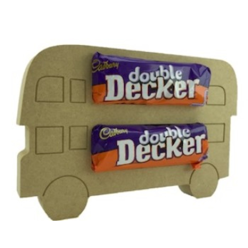 Double Decker Bus Chocolate Bar Holder - Freestanding MDF