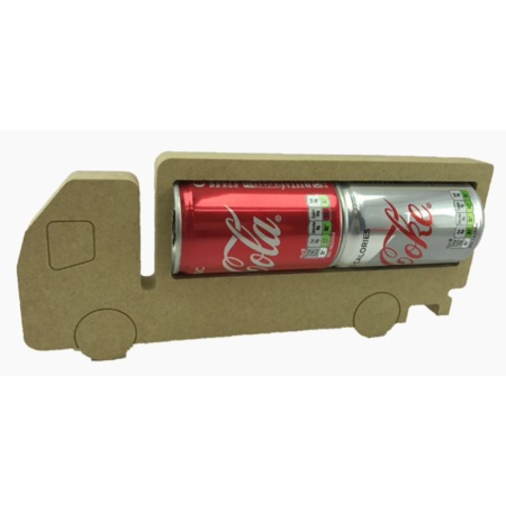 Two Mini Cans Holder Truck - Freestanding MDF