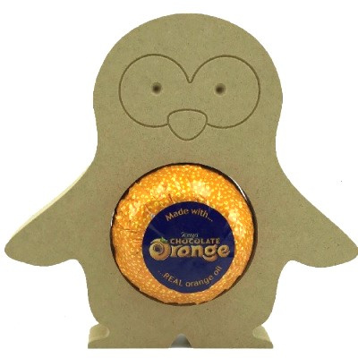 Penguin Chocolate Orange Egg Holder - Freestanding MDF (engraved)
