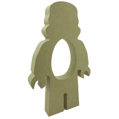 Kinder Egg Holder - Brick Man with helmet Freestanding MDF