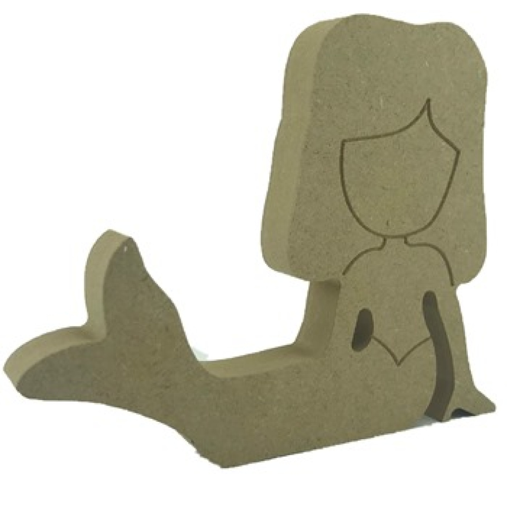 18mm MDF Freestanding Mermaid (Engraved Detail)