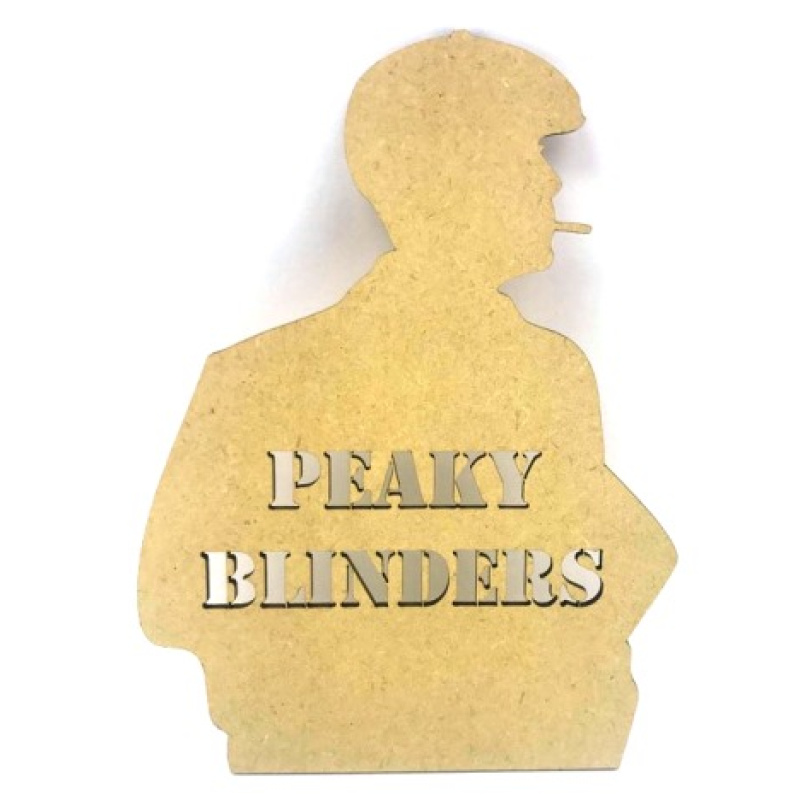 Peaky Blinders Mdf Plaque - Smoking Man Silhouette