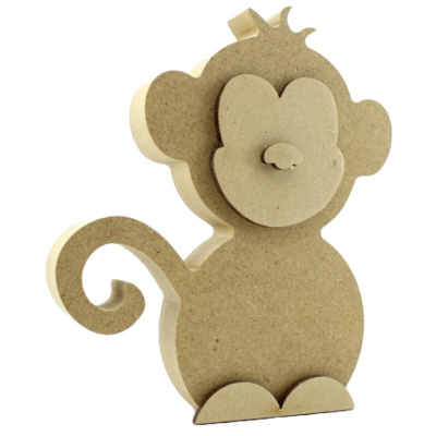 Cute Monkey Freestanding 10cm MDF