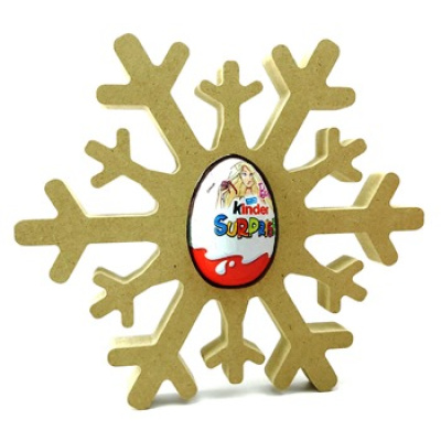 Kinder Egg Holder Snowflake Freestanding MDF