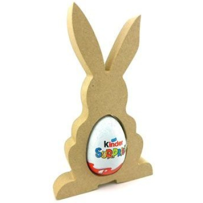 Kinder Egg Holder Tall Rabbit Bunny Freestanding MDF