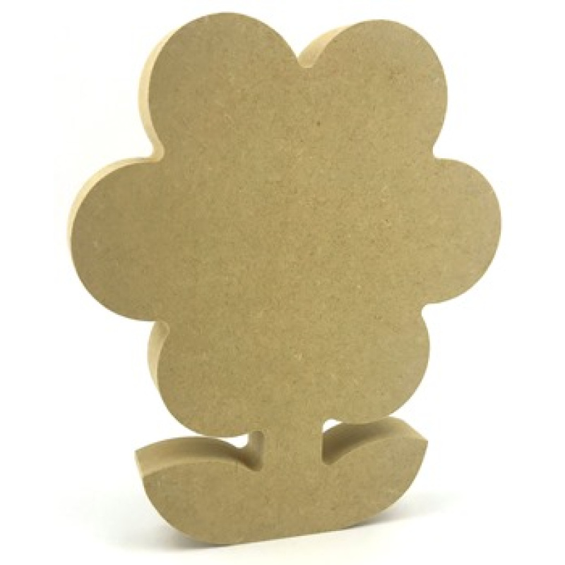 Freestanding 18mm MDF Flower With Leaves