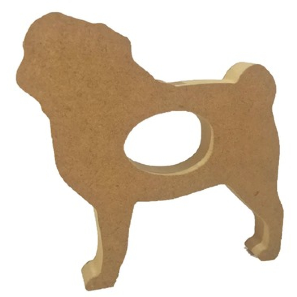 Creme Egg Holder Pug Dog Freestanding MDF Pack of 5