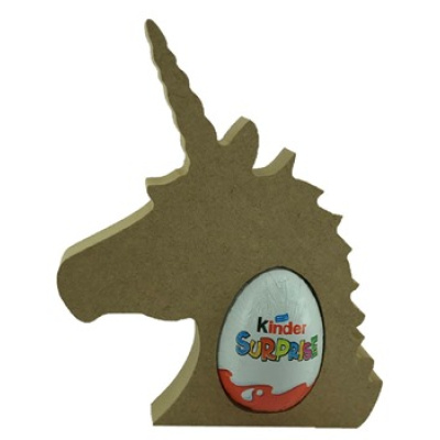 Kinder Egg Holder Unicorn Head Freestanding MDF