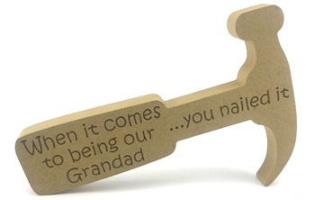 Personalised MDF Engraved Hammer You Nailed It