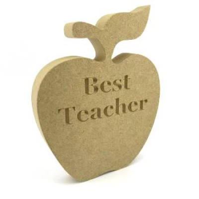 Best Teacher Apple 15cm Freestanding 18mm mdf Engraved