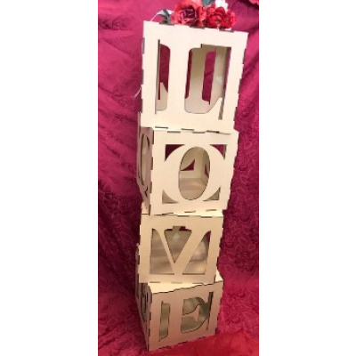 LOVE MDF Cubes For Weddings etc