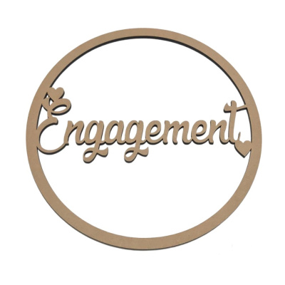 Engagement MDF Hoop Ring