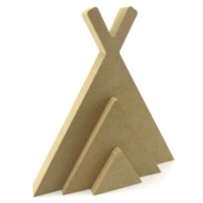 Stacking Teepee Wigwam 18mm MDF Freestanding 15cm