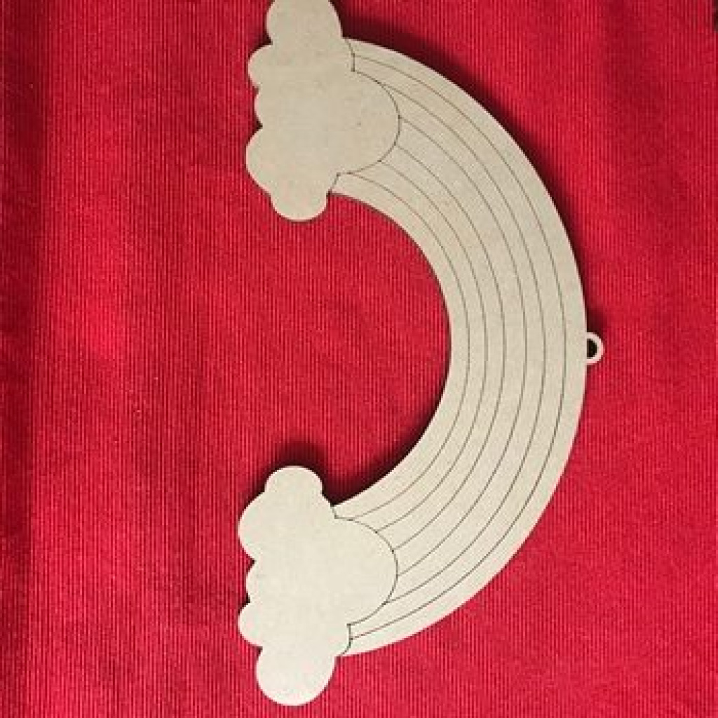 4mm mdf Hanging Rainbow 20cm