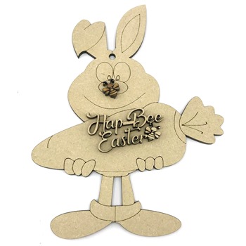 Hap-Bee Easter Bunny Rabbit MDF Set