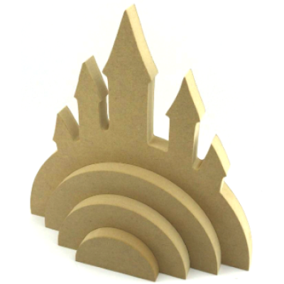 Castle Stacking Rainbow MDF 18mm 4 Piece