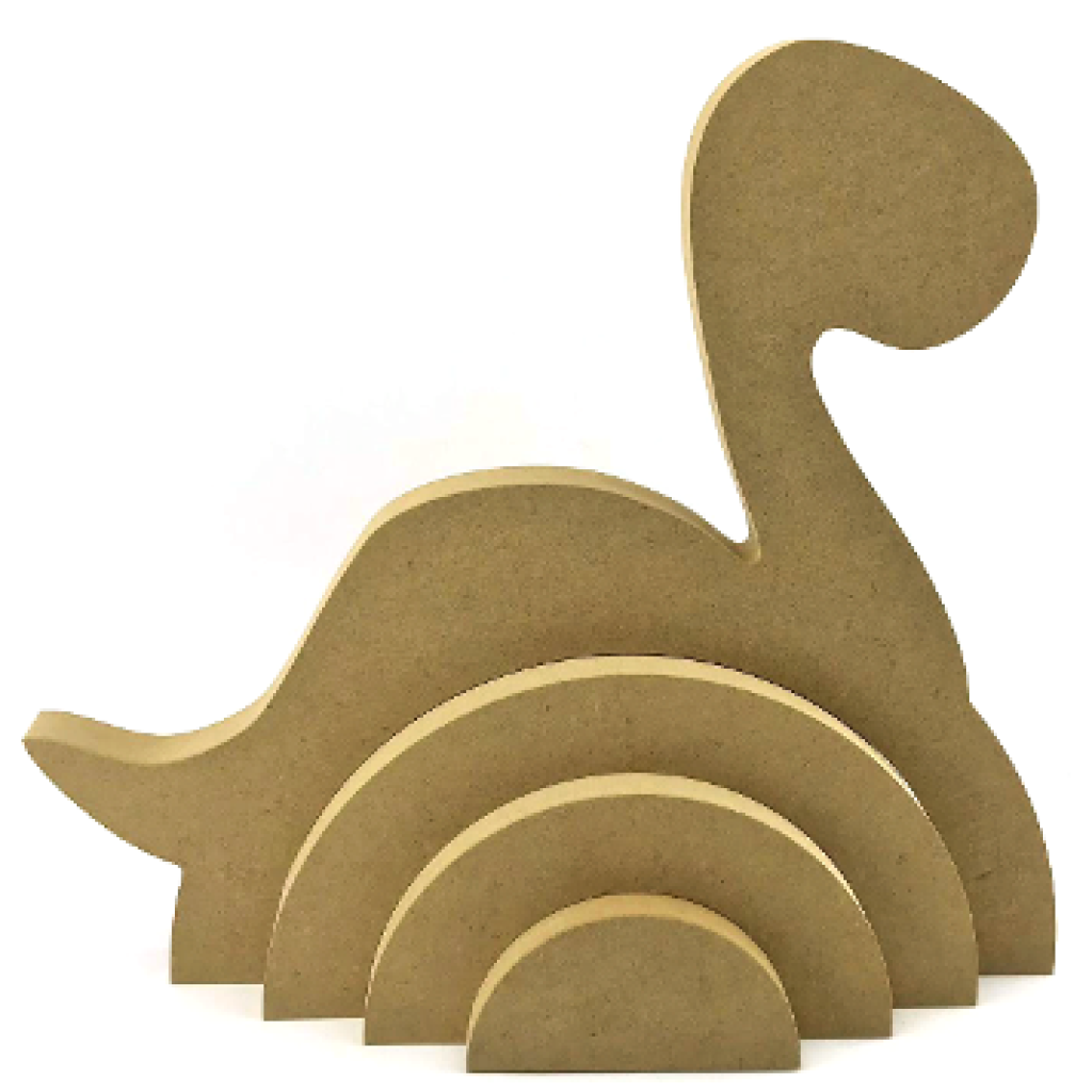 Dinosaur Stacking Rainbow MDF 18mm 4 Piece
