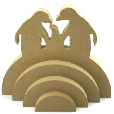 Family of Penguins Stacking Rainbow MDF 18mm 4 Piece