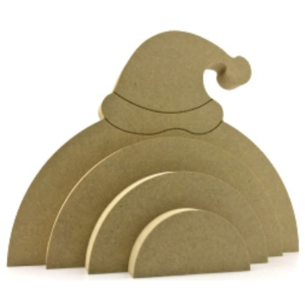 Santa Hat Stacking Rainbow MDF 18mm