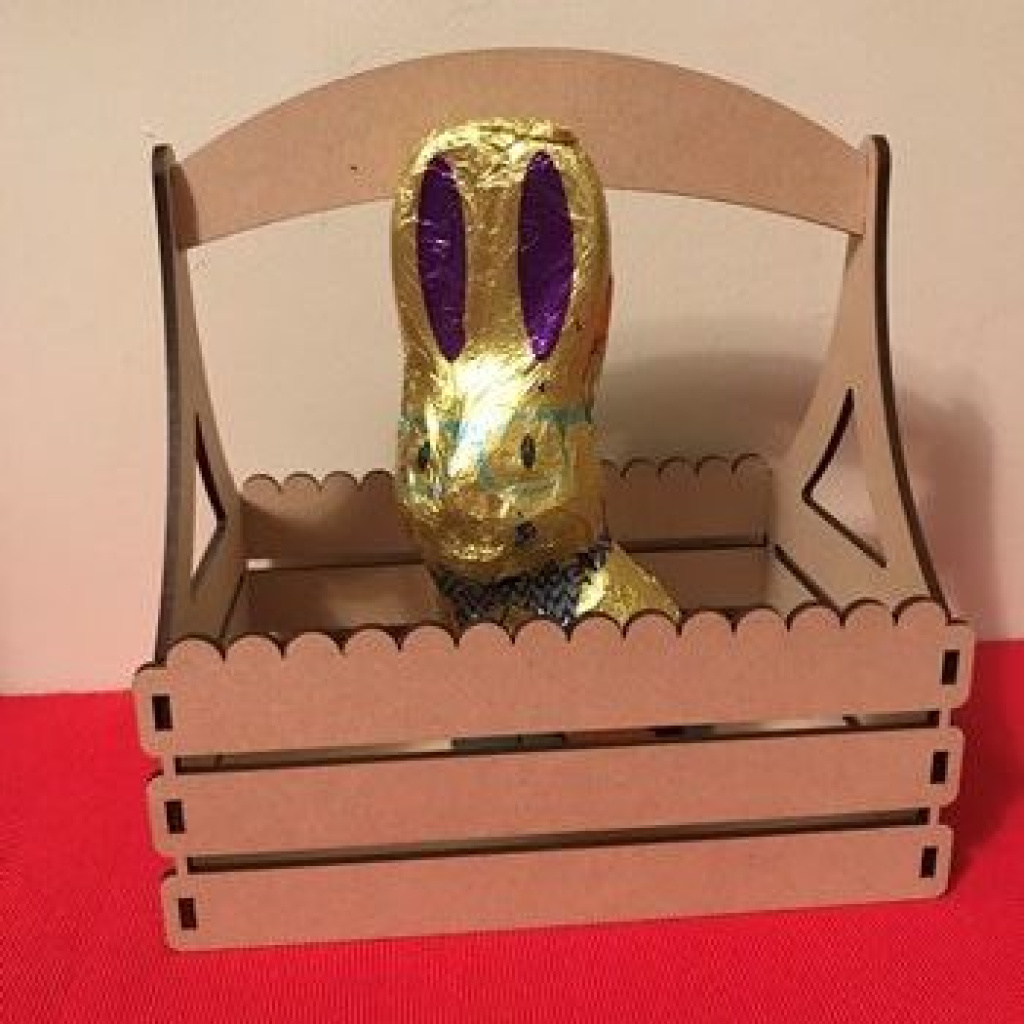 MDF Basket Crate With Wavy Edge