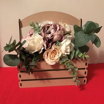 MDF Basket Crate With Wavy Edge