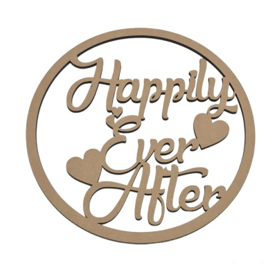 Happily Ever After Wedding MDF Hoop Ring