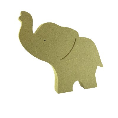 18mm MDF Elephant Freestanding 13cm