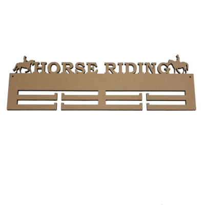 6mm MDF Medal Holder Horse Riding Theme