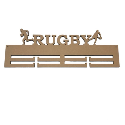 6mm MDF Medal Holder Rugby Theme