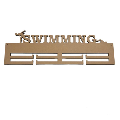 6mm MDF Medal Holder Swimming Theme