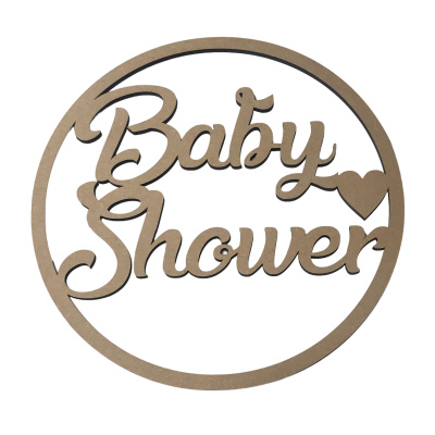 Baby Shower MDF Hoop Ring